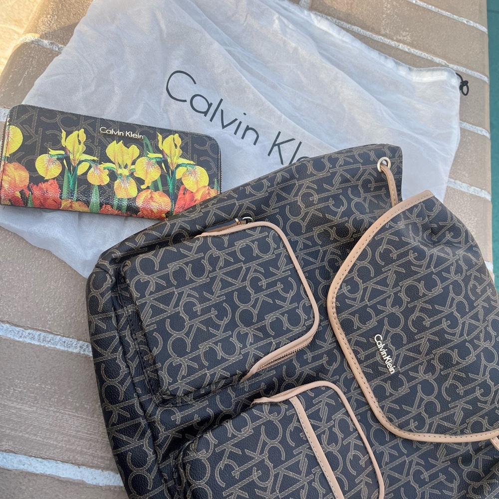 Calvin Klein Black and Brown Men's Bag